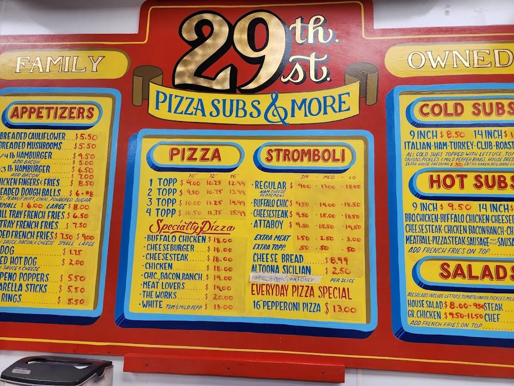 29th St Pizza Subs & More Menu image 2