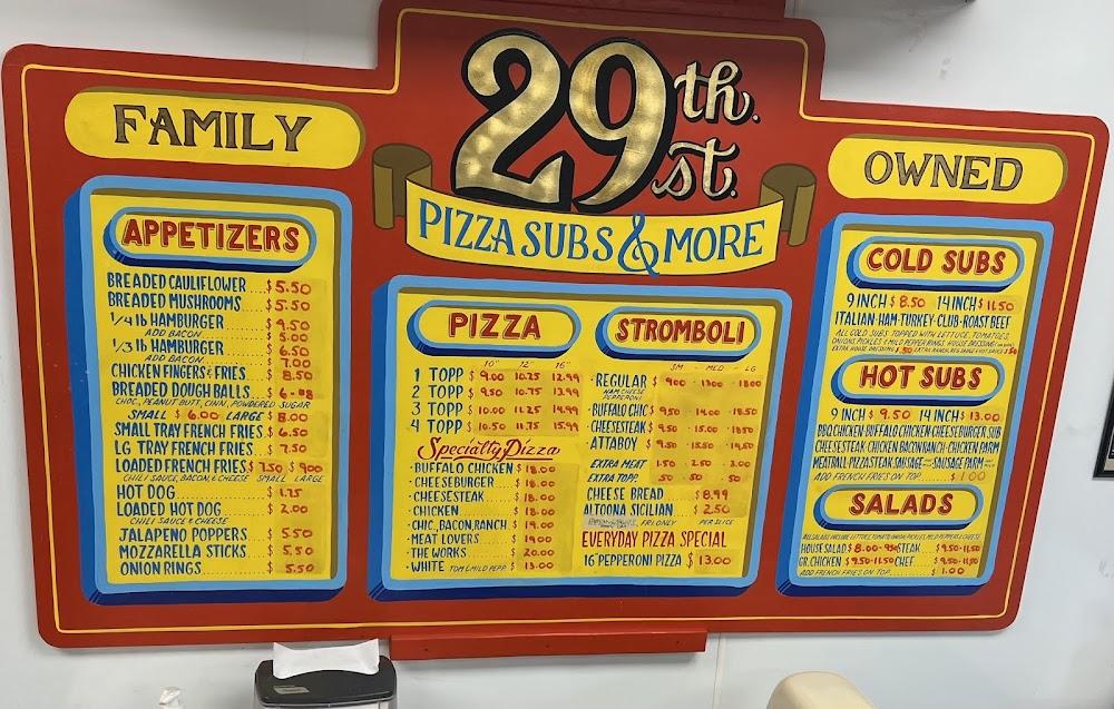 29th St Pizza Subs & More Menu image 4